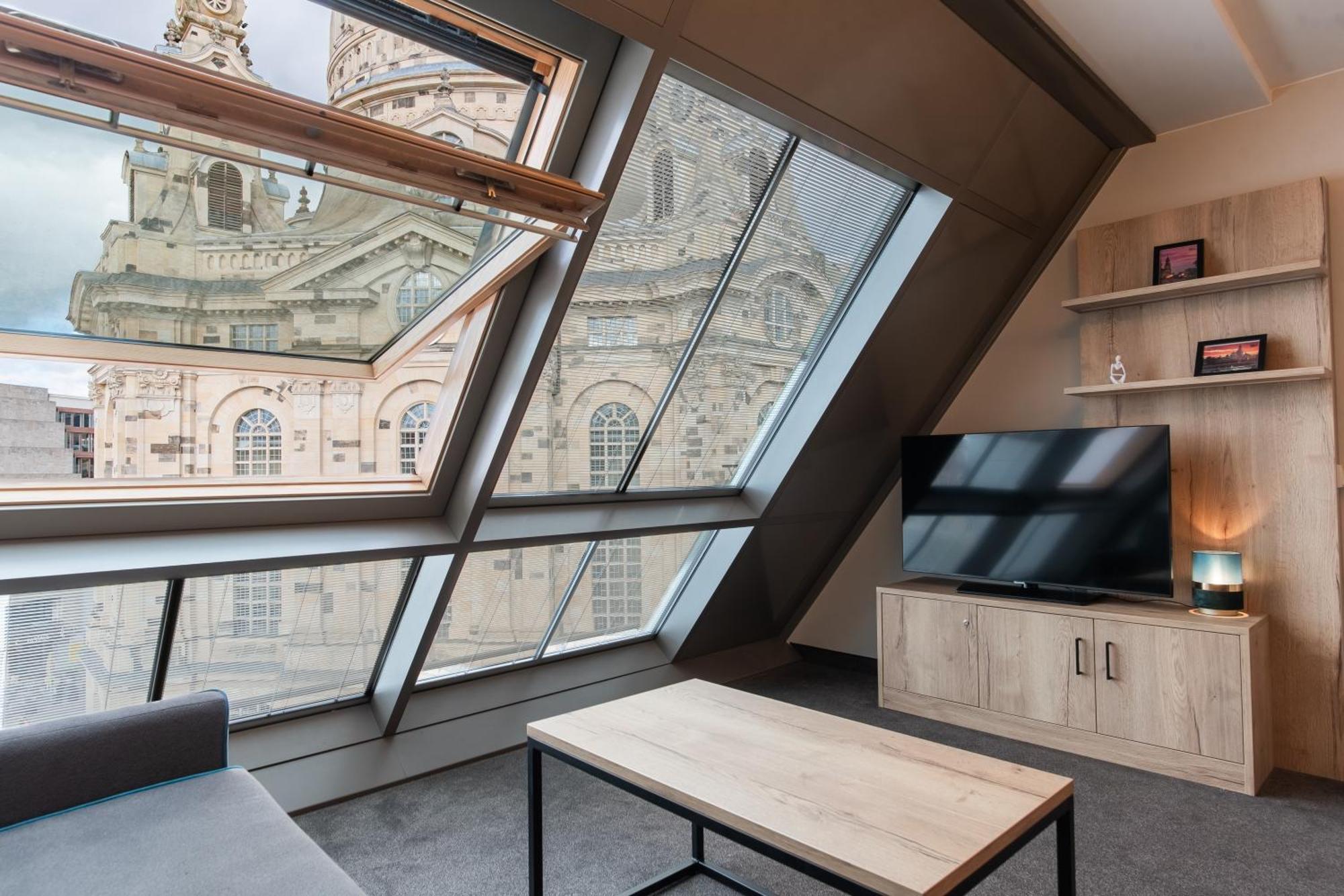 Familienapartment Mit Panoramablick Zur Frauenkirche 德累斯顿 外观 照片